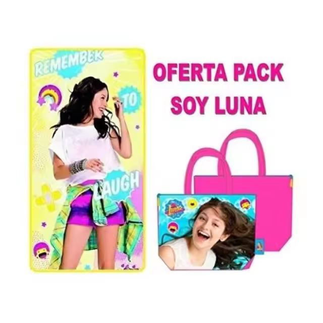 Peluchilandia - Pack Toalla Microfibra 140x70 Cm + Bolso Grande 53x41 Cm - Playa Piscina - 1