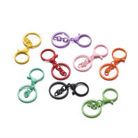 5Pcs/Lot Colgante De Loro Para Cadena De Llaves Colorido 30mm Conectores De Hebilla De Langosta Para DIY Accesorios De Joyería De Cierre Redondo Unisex - details 2