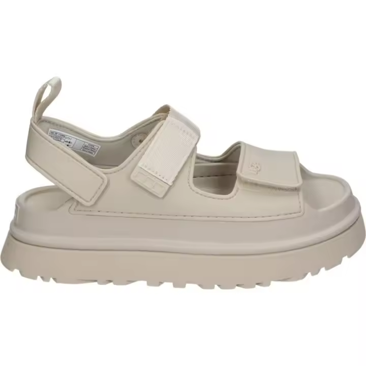 UGG | Sandalias UGG GOLDENGLOW para Mujer – Sandalias con Plataforma en Color Beige – Sandalia con Velcro – Plataforma Media y Cómoda – Ajustables – Versátiles – Moda – Tendencia - 1