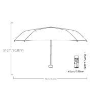 Paraguas Mini Conveniente Portátil Protección Solar Y De Lluvia 99% Tamaño Único Material De Tela De Nylon 190T Plegable Cinco Vezes - details 19