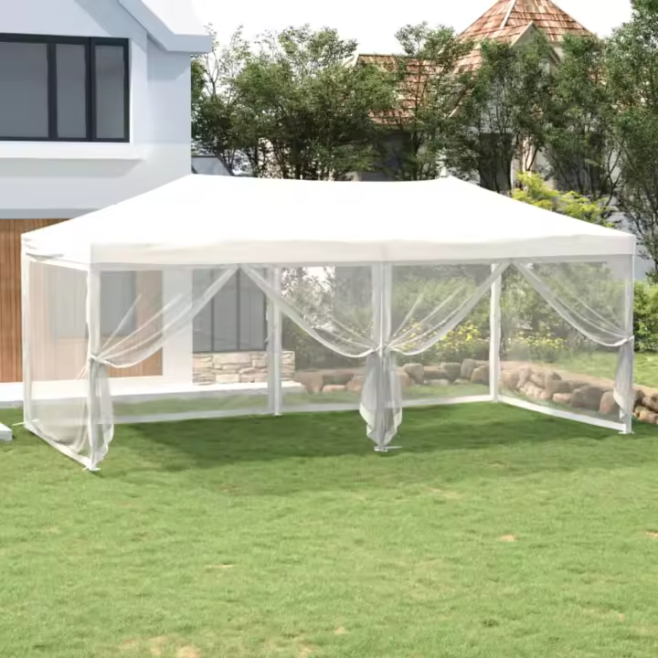 vidaXL Carpa para Fiestas Plegable con Paredes 3x6 m Cenador Color Antracita,  Taupé,  Azul y mas - 1
