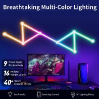 Lámpara De Pared Inteligente WIFI LED RGBIC Barra De Luz DIY Decoración De Ambiente Para Dormitorio Y Sala De Juegos Iluminación Nocturna Con Música Y TV - details 1