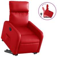 Sillón reclinable elevable cuero sintético Negro, Crema, Marrón Sillon Dormitorio Sillon Comodos Silla Relax Sillón Sofá - details 4