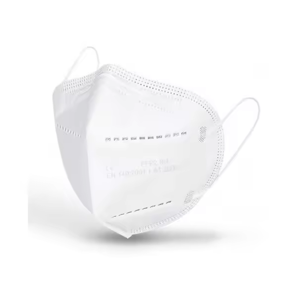 Mascarilla FFP2 plegada sin válvula ajuste gomas. 50 uds - 1