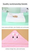 Toalla De Baño Para Bebé Con Capucha Suave Y Absorbente De Velours Coral Cálida Y Suave Ropa De Cama Para Niños Recién Nacidos Niño Y Niña - details 10