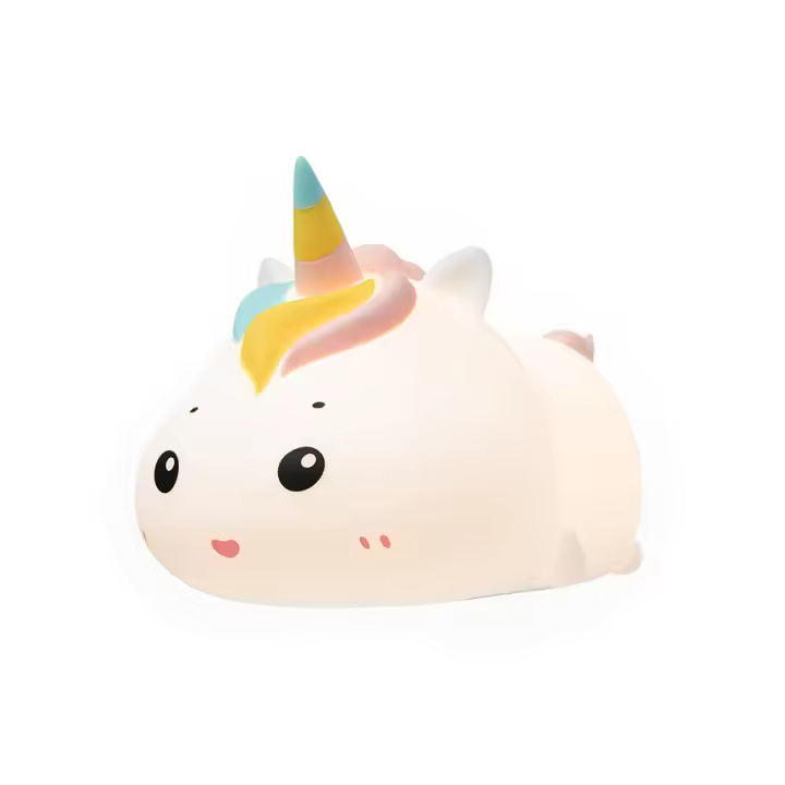 Lámpara Nocturna De Silicona Recargable Unicornio LED Con Control Remoto Y Luz De Ambiente Ajustable Para Dormitorio Regalo Creativo - 1