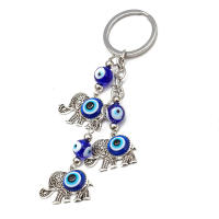 Llavero De Ojo De Suerte Con Mano De Fatima Y Mariposa Azul Para Coche Llavero Turco Con Ojo Maligno Para Hombres Y Mujeres Joyería EY138 - details 30