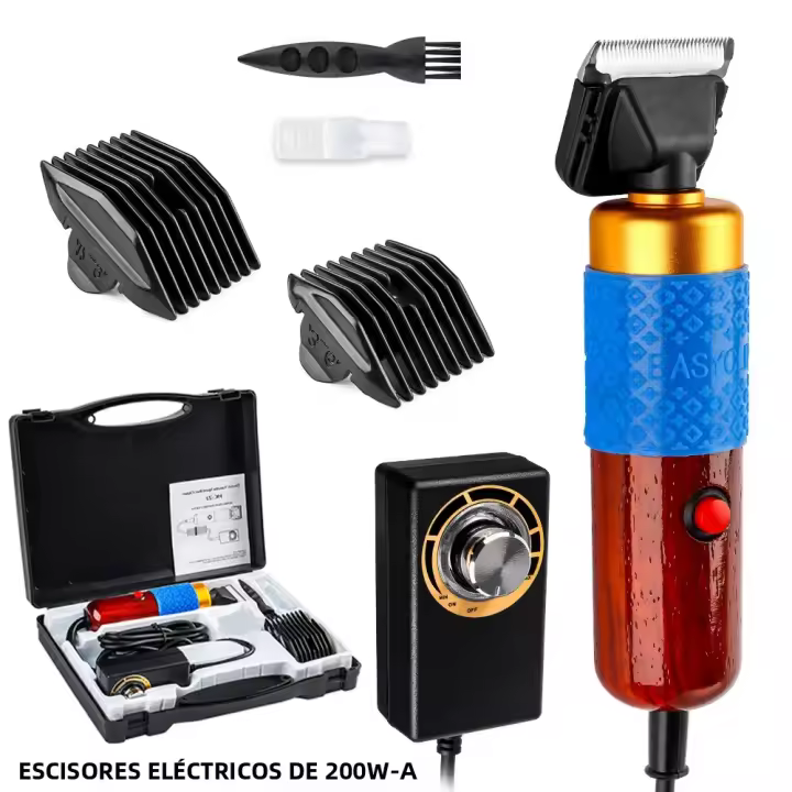 Tijeras Eléctricas 200W Para Mascotas Y Alfombras Cortadora De Pelo De Animales Set De Pelacabelos Para El Hogar Con Combinación Guía Tamaño 3/6/9/12mm - 1