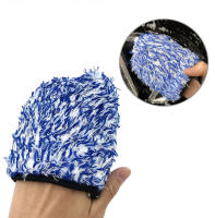 Guantes De Limpieza Para Coche SEAMETAL De Microfibra Ultra Suave Y Gruesa Para Lavar El Auto Y Limpiar El Hub Rim Negro Y Azul - details 5