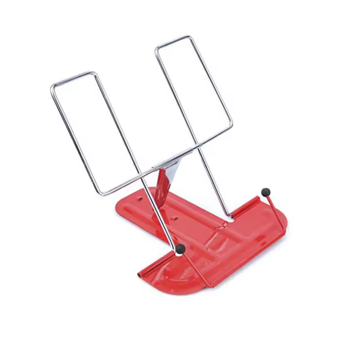 Atril de Escritorio Metálico de 3 Inclinaciones, Plegable Portátil, Soporte para Libro Negro Soporte de tablet Atril para documentos - 16 x 16.3 x 17 cm - 1