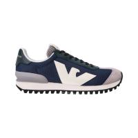 Emporio Armani Zapatillas Zapatos Hombre Azul Gris X4X583 XN647 S736 - details 1
