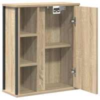 vidaXL Mueble de baño de pared con espejo roble Sonoma 50x21x60 cm - details 3