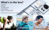 Auriculares Bluetooth 5.3 Inalámbricos Impermeables Con Cancelación De Ruido Pantalla LED 75H Reproducción Tws In-ear Auriculares Con Micrófono - details 2