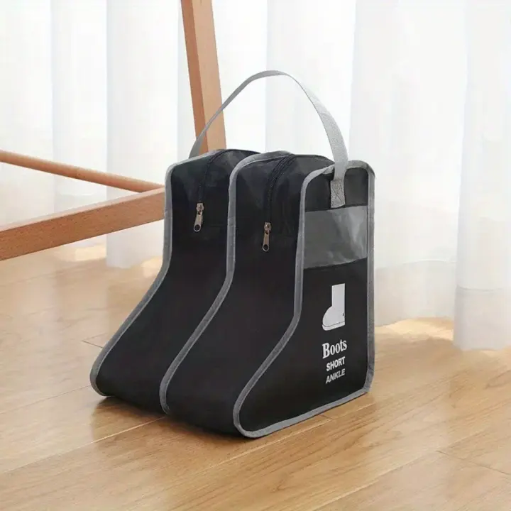 Bolsa De Almacenamiento Para Zapatos De Lluvia Larga Organizador Portátil De Viaje Impermeable Y Antipolvo Para Botas - 1