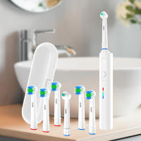 Cepillo De Dientes Eléctrico Con 6 Cabezas De Limpieza Y Estuche De Viaje 3 Modos Recargable Compatible Con Cabezas De Limpieza Oral B - details 0