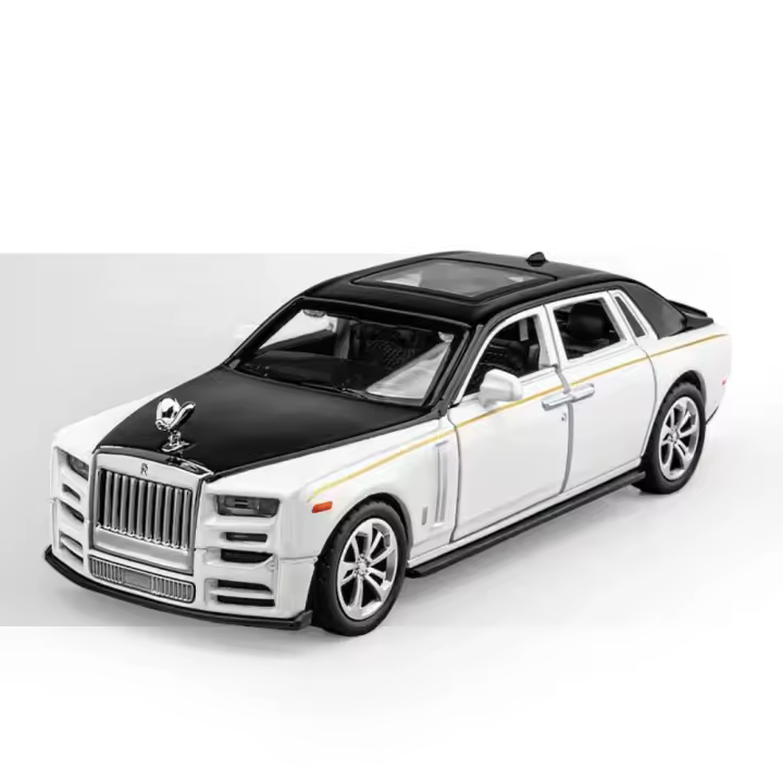 Modelo De Coche Rolls Royce Phantom a Escala 1:36 Con Puertas Abiertas Simulación De Luz Y Sonido Juguetes Para Niños Regalos De Navidad - 1