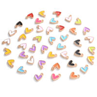 iYOE 30pcs Charms De Corazón Enamel Colorido 8.5x9mm Pendantes Para Joyería DIY Hebillas Pulseras Collares Manualidades - details 16