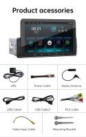 Reproductor Multimedia Para Coche 1Din 7'' LPS Pantalla CarPlay MP5 Android 13 Wifi 1G+32G Radio FM GPS Conectividad Mirror Link - details 16