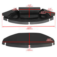 Bolsa De Parabrisas Para Motocicleta 3 Bolsillos Batwing Fairing Para Harley Electra Glide Street Glide Ultra Limited Tri Glide 2014-UP Material PU Cuero - details 13