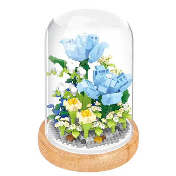 Conjunto de Ramo de Flores Artificiales bloques de construcción Juguetes Decoración del Hogar regalo del Día DE LA Madre - 1