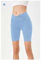 Shorts vaqueros de Mujer Push up Cruzada cinturón con bolsos y stretch - details 13
