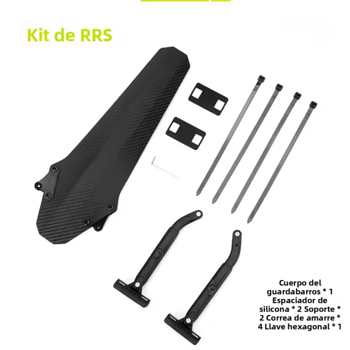 Rrskit Guardabarros De Montaña Para Bicicleta Ligero Desmontable Rápido Protector De Lluvia Ajustable Extensible Equipamiento De Barro - 1