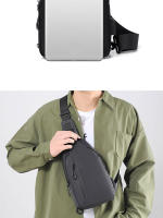 Bolso De Hombro Para Hombre Casual Impermeable Y Resistente Al Desgaste Con USB Recargable Y Compartment Interior Bolsa De Pecho - details 12
