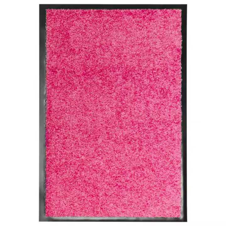 vidaXL Felpudo lavable rosa 40x60 cm - 1