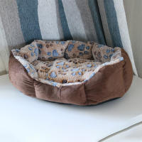 Alfombra De Cama Para Perros Pequeños Y Gatos Suave Y Cálida De Terciopelo Con Estilo Sofá Ideal Para Descansar En Casa - details 1