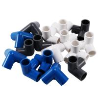 Conector en T de plástico PVC para manguera de jardín, junta de 3 vías, adaptador de tubería de riego, herramientas de piezas de tubo, 16 piezas, 20mm - details 0