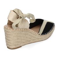 PuntoSalao Sandalias de cuña en esparto para mujer color negro CF-5183 - details 2