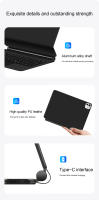 Teclado Mágico Con Iluminación Traslúcida Para iPad pro 11 13 2024 M4 Y iPad Air 11 13 Inch M2 Funda Inteligente Folio Compatibles - details 17
