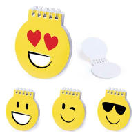 Lápices con gomas gigantes de emoticonos. Con 6 divertidas caras diferentes + Libretas emoticonos con 4 diseños. Un original y práctico regalo infantil para dar a niños y niñas en fiestas de cumpleaños, colegios o guarderías. - details 1