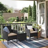 Conjunto de Muebles de Jardín en Ratán - Incluye 2 Sillones y 1 Mesa para Patio y Terraza - details 10