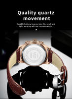 Reloj LIGE Para Hombre Militar Moda Cronógrafo Deportivo Impermeable Con Fase Lunar Cuarzo Cuero Resistente Al Choque Display De Roman Numeral - details 9