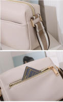 Bolso De Hombro Para Mujer En Cuero Sólido Con Correa Ancha De Tela Bolso Cruzado De Moda Con Cierre De Cremallera Bolsa De Mano Versátil - details 20