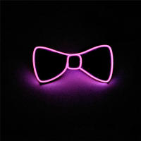 Lazo De Noche Luminosa Para Hombres Con LED Y Cable Eléctrico Brillante Para Fiesta Halloween Navidad Decoración De Barra Club Escenario Prop Ropa - details 9
