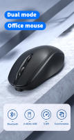 Ratón Inalámbrico Ergonómico Bluetooth 1600DPI Recargable Para MacBook Tablet Computadora Portátil 2.4GHz USB Accesorios De Configuración PC - details 0