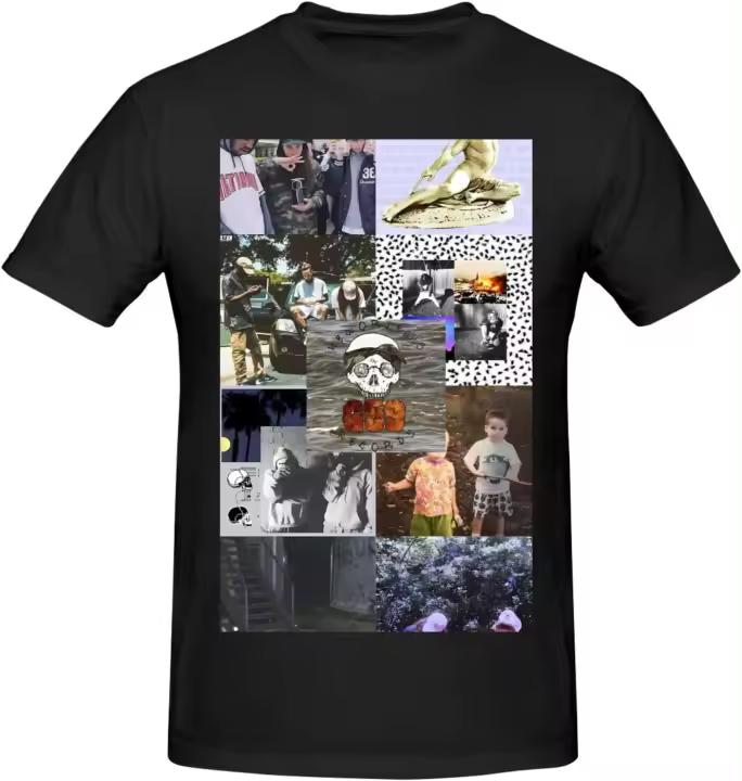 Camisetas de algodón de manga corta con cuello redondo para hombre y mujer, ropa informal de entrenamiento Unisex, color negro, Suicide Music - 1