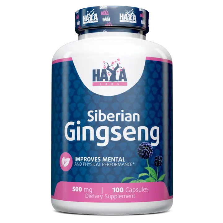 HAYA LABS Siberian Ginseng 500 mg 100 Caps - 1