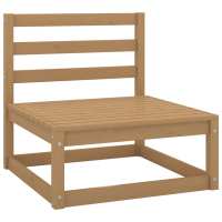 vidaXL Sofá central para jardín y cojines antracita madera acacia Marrón, Blanco, Gris Conjunto Terraza Muebles Jardín Exterior Juego de Muebles de jardín Mueble Jardín Exterior Muebles de Salon Exterior - details 4