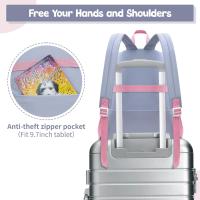 Mochila escolar para niñas, mochila para niñas de 20 L con colgante, mochila escolar de nailon Kawaii ligera e impermeable - details 2
