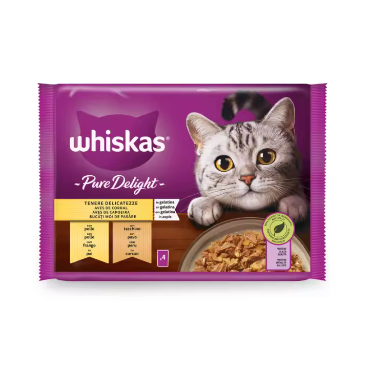 WHISKAS PURE DELIGHT SELECCION AVES 13X4X85GR - 1