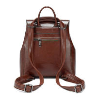Mochila De Cuero Genuino Para Mujer Bolsa De Hombro Cruzada Estilo Escolar Con Capacidad Para Portátil Bolsas Mensajeras - details 7