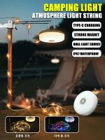 Luz De Camping 4-en-1 LED Reel De Hilo Exterior USB Lámpara De Camping Reciclable Luz De Ambiente Para Jardín Tienda Decoración - details 0