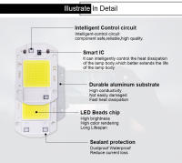 Chip LED COB Para Farol De Inundación Y Spot Luz De Iluminación DIY 10W 20W 30W 50W 60W 70V 110V 220V Sin Conducto Luz Fría/Cálida - details 6