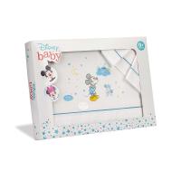 Interbaby juego de sábanas de cuna algodón 3 piezas 120x60 MICKEY de DISNEY BLANCO/AZUL - details 2