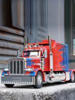 Modelo De Camión Peterbilt 389-Optimus Prime Prototipo 1:24 Con Sonido Y Luz Vehículo De Juguete De Aleación Para Niños - details 0