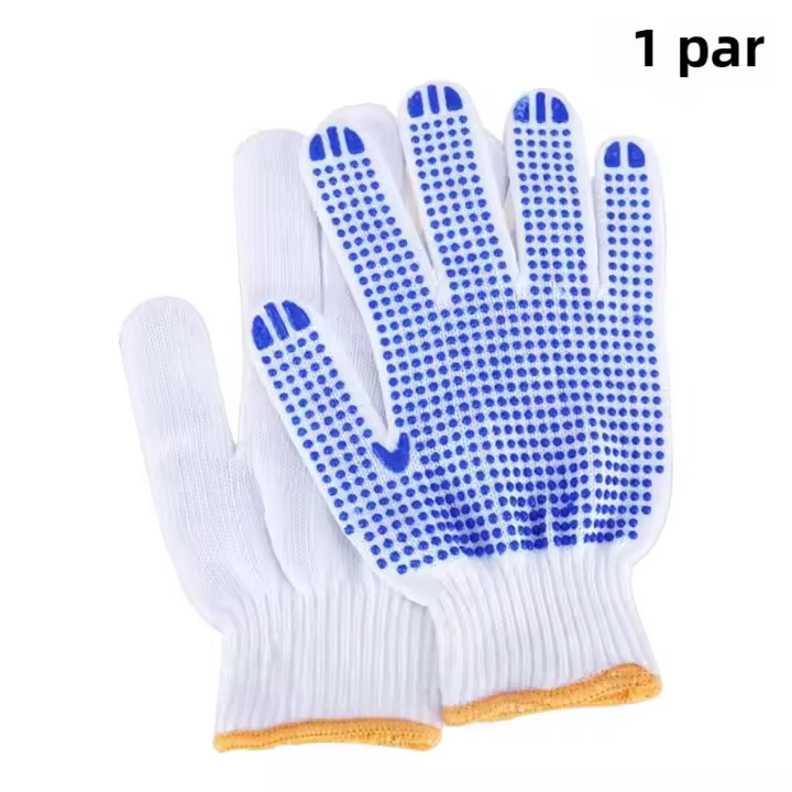 10 Pares De Guantes De Algodón Transpirables Para Protección En Reparaciones De Coche Y Uso Laboral Resistentes Al Desgaste Y Blanco - 1