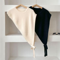 Chal Triangular Asimétrico Para Mujer Primavera Verano Moda Versátil Acompaña Trajes Suéter De Lana Corto Capa Con Abertura Casual - details 6